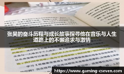 张昊的奋斗历程与成长故事探寻他在音乐与人生道路上的不懈追求与激情